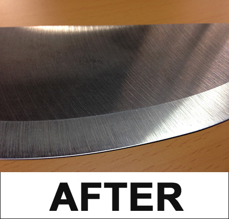 刃物再刃付け後の刃の写真