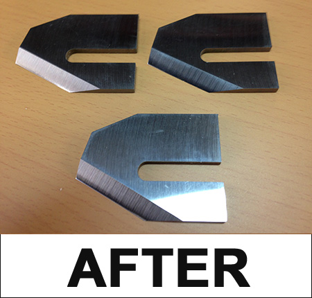 再刃付け後の刃の写真