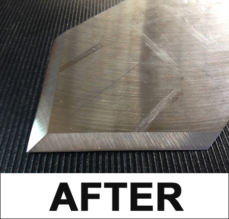 再刃付け後の刃の写真