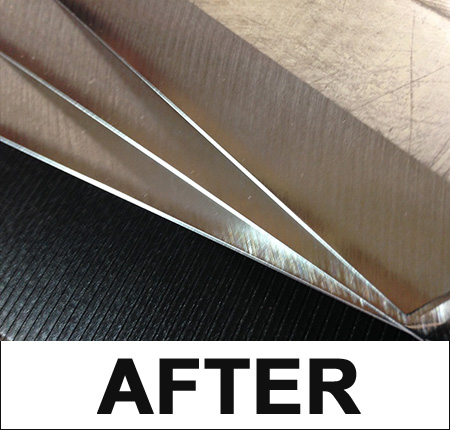 再刃付け後の刃の写真